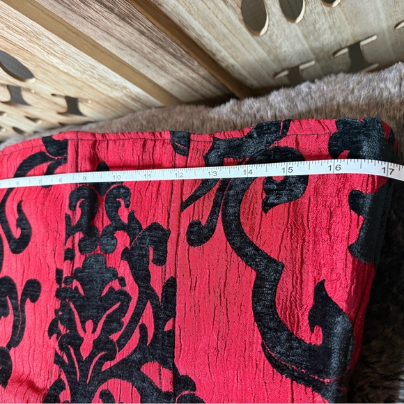 Damsel in this Dress Chic Red and Black Brocade Corset Top - Picture 5 of 8